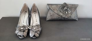 Zapatos de fiesta y cartera compañera 