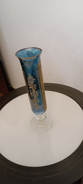 Vaso in vetro decorato Vintage 