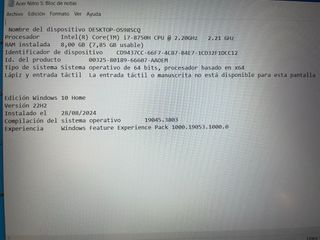 Portátil Acer Nitro 5 Monitor LG FHD 22" de regalo