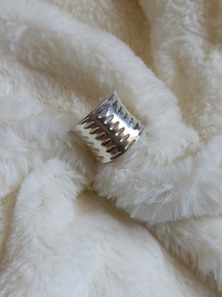 Plata tailandesa anillo ajustable