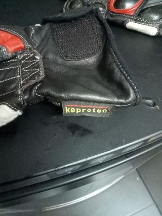 Guantes de moto rojos y negro talla M
