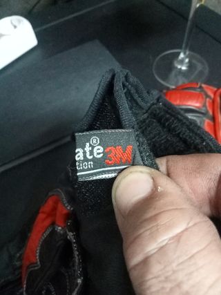 Guantes de moto rojos y negro talla M