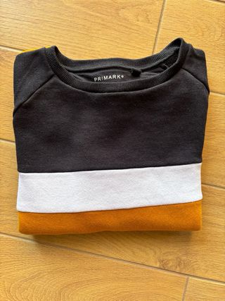 Felpa blu bianca e gialla