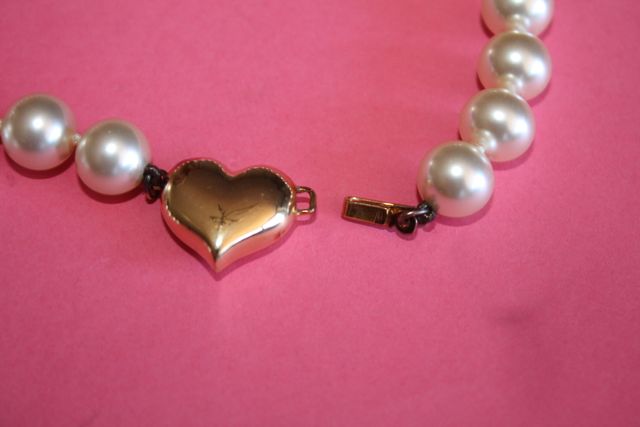 Gargantilla efecto perlas - Con Corazón dorado