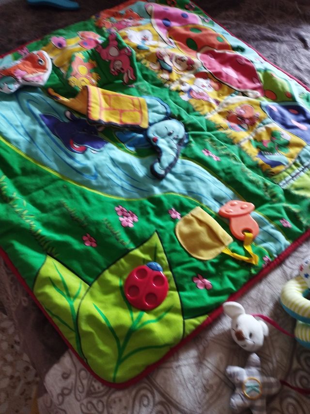 Manta de juego bebe y espiral juego