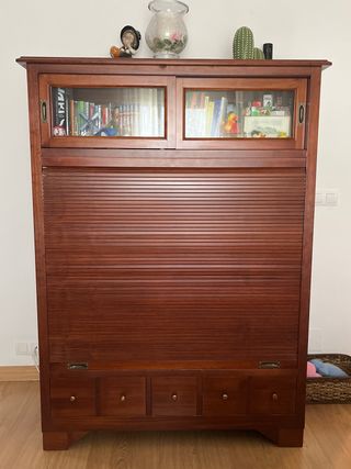 Mueble TV con vitrina