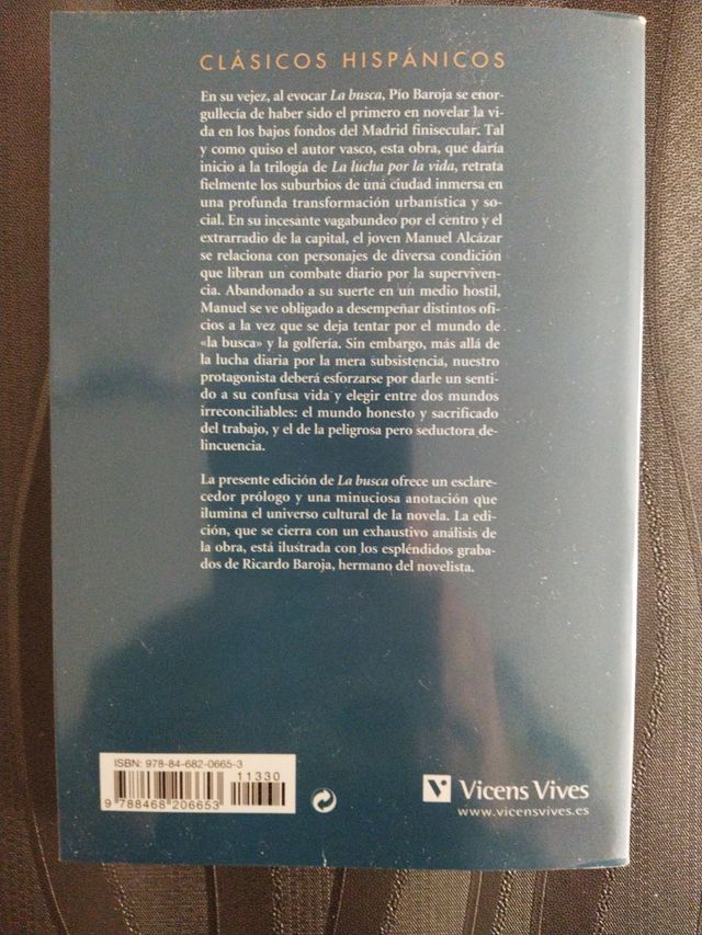 Libro La busca. Pio Baroja