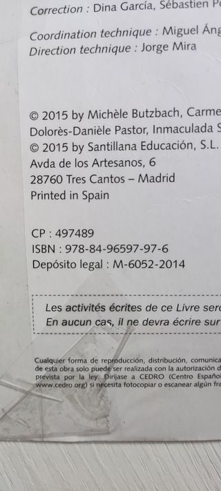 Libro Francés 1° ESO