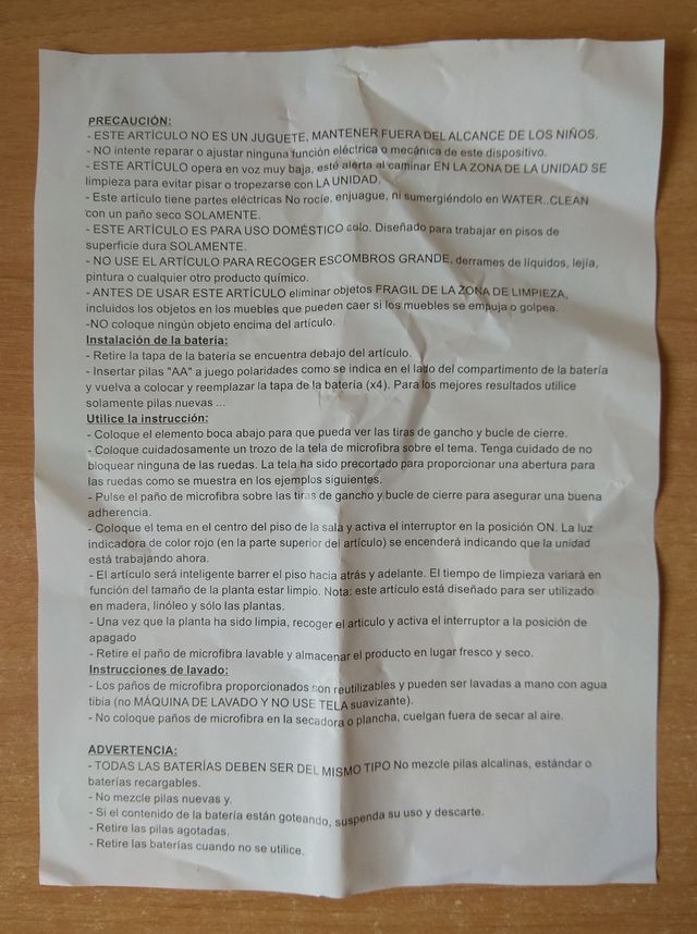 Robot limpia suelos inalámbrico USGO