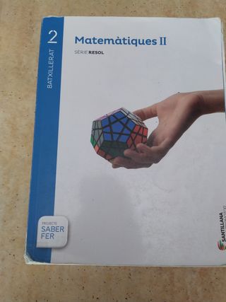 Libro matemáticas 2 batxillerat serie Resol