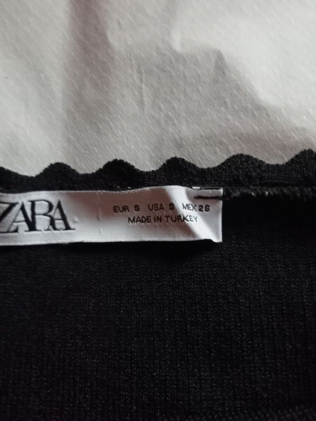 Top negro Zara talla S