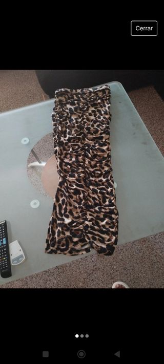 Falda leopardo larga