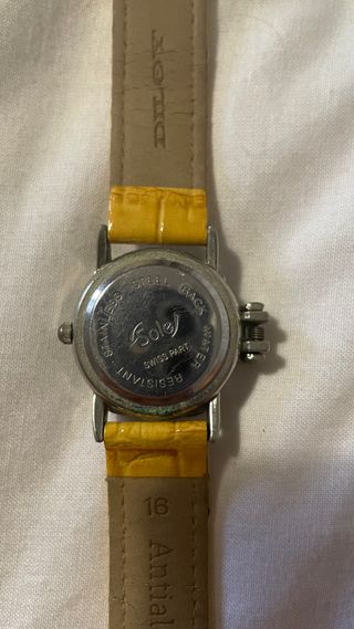 reloj niña amarillo sole