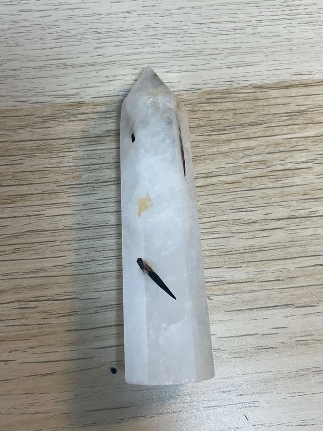 Punta cuarzo turmalina