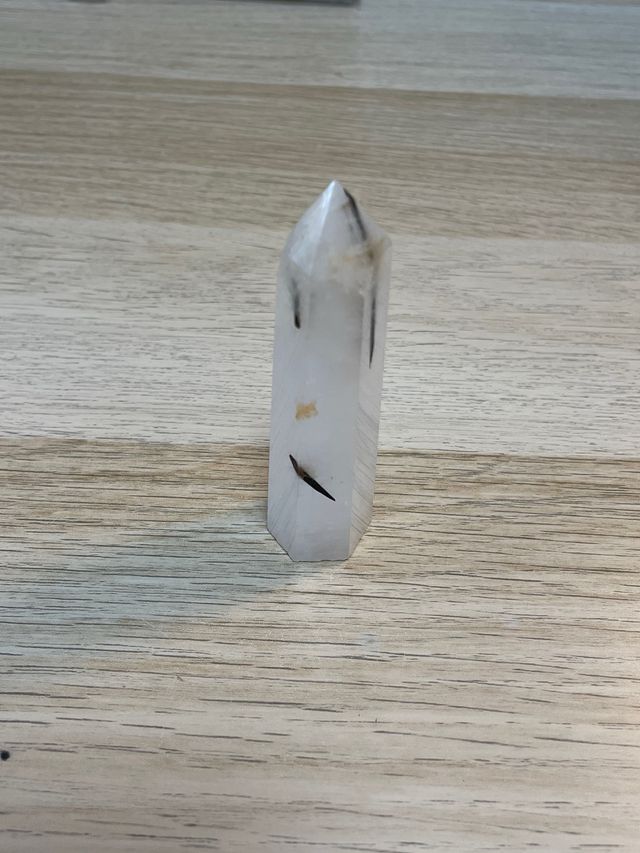 Punta cuarzo turmalina