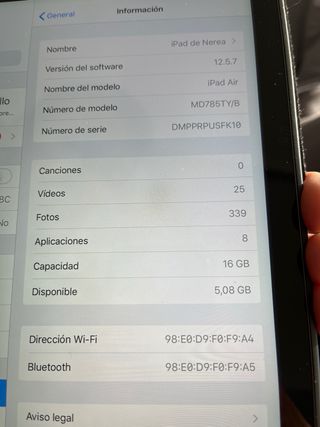Ipad Air 1 generación