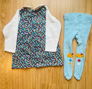 Vestido felpa bebe con leotardos TUC TUC