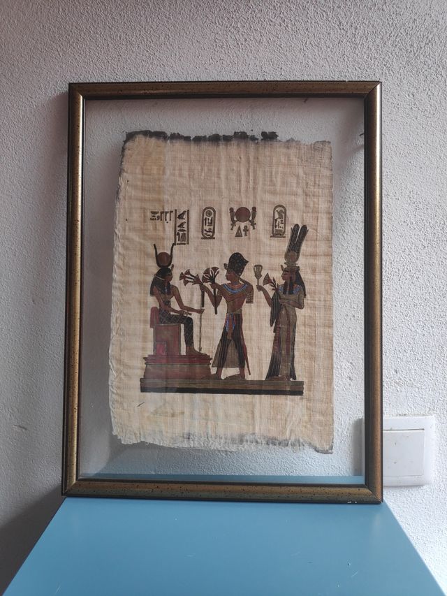 Papiro egipcio enmarcado