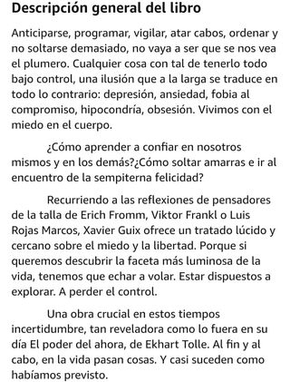 Descontrólate, libro de autoayuda