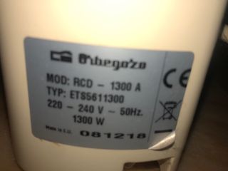 Radiador electrico Orbegozo 1300 W