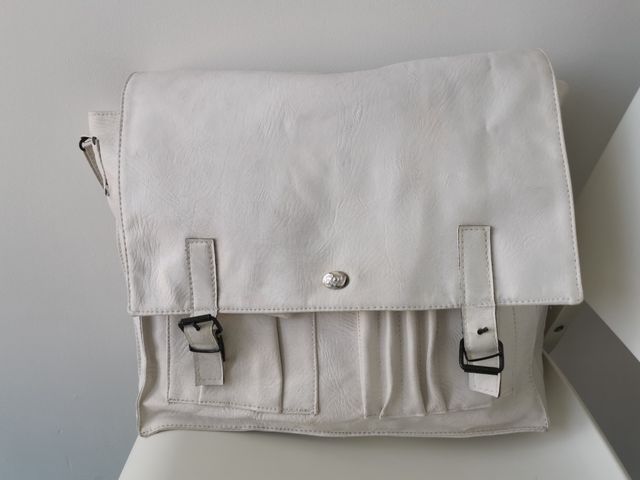 Bolso bandolera blanca grande