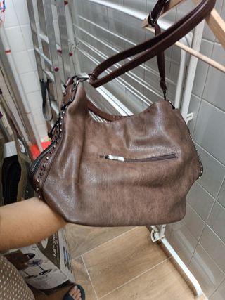 Bolso marrón de cuero Tomassinni