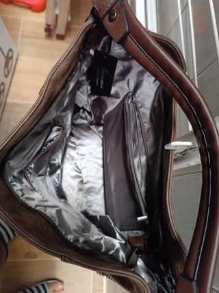 Bolso marrón de cuero Tomassinni