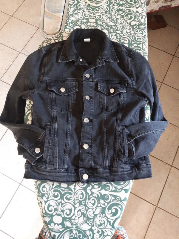 giubbotto in denim nero