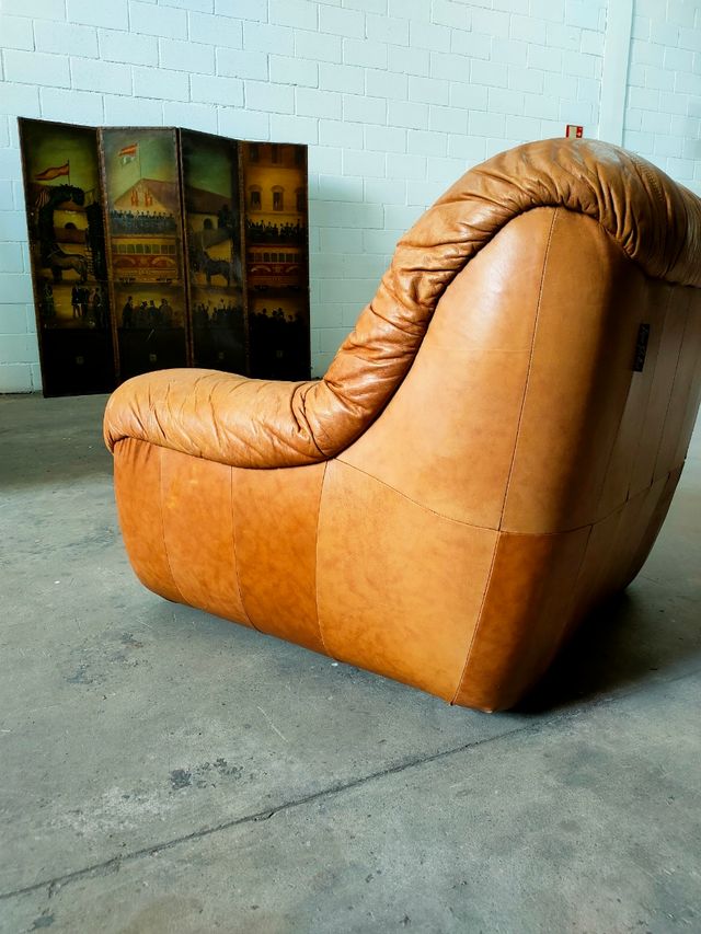 Sillon Piel J.F Mur Francia Vintage