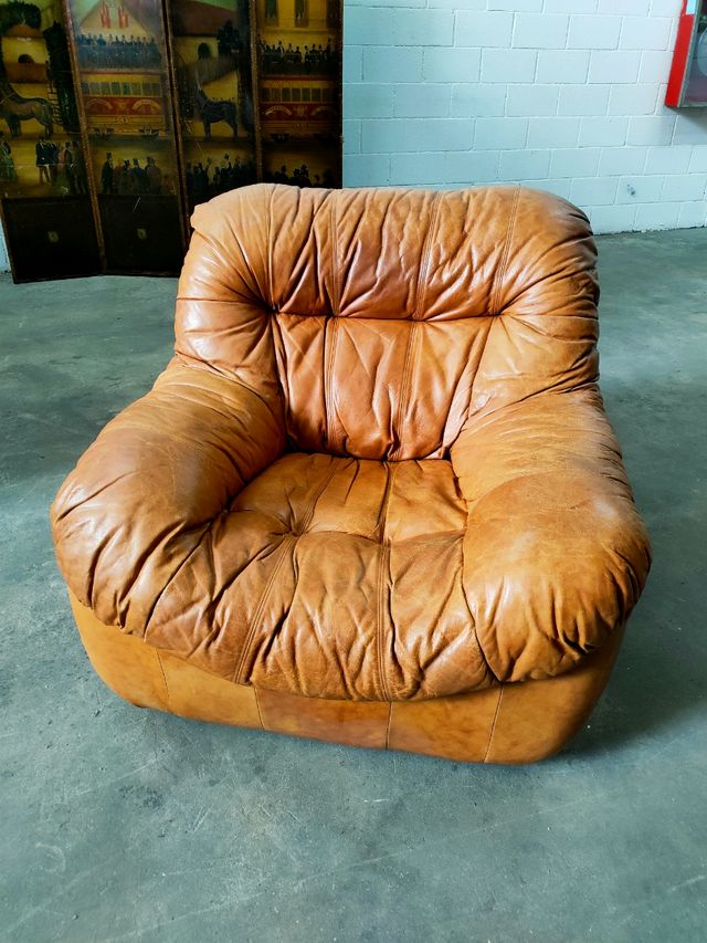 Sillon Piel J.F Mur Francia Vintage