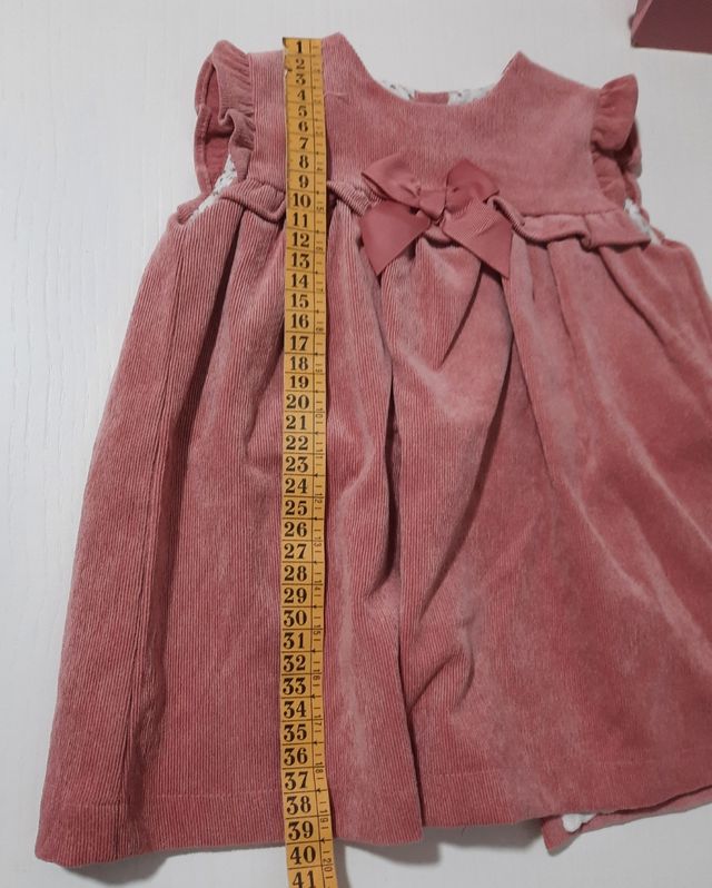 Vestido niña micropana rosa de Dulces. Talla 12-18