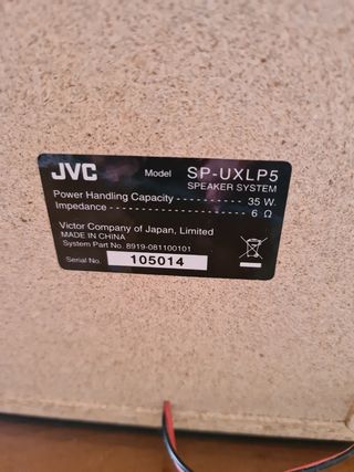 Altavoces JVC Modelo UX-LP5