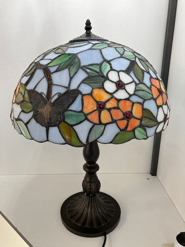 Lampada tavolo Tiffany doppia accensione