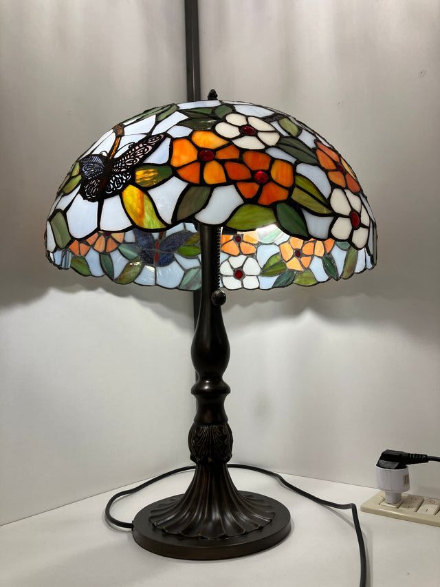Lampada tavolo Tiffany doppia accensione