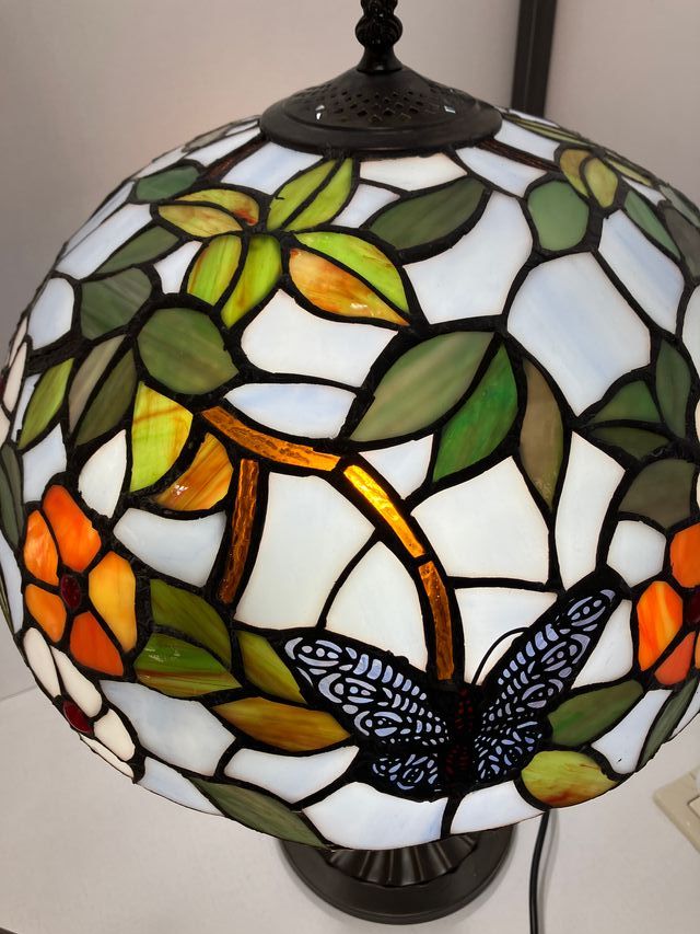 Lampada tavolo Tiffany doppia accensione