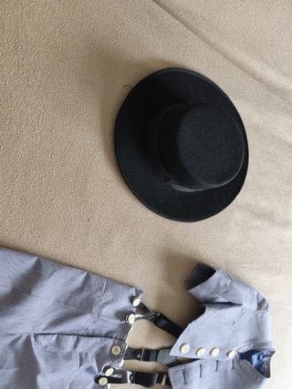 Traje de campero para niño azul y blanco