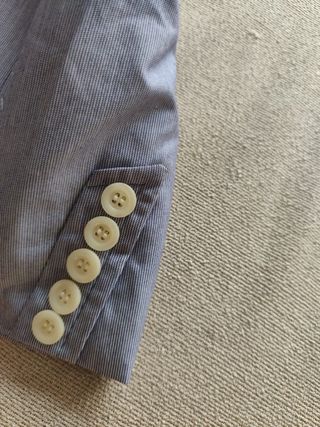 Traje de campero para niño azul y blanco