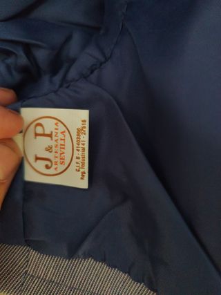 Traje de campero para niño azul y blanco
