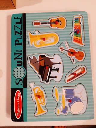 Puzle con sonidos instrumentos musicales