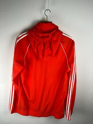 Adidas Giacca a Vento Nero Rosso Bianco S