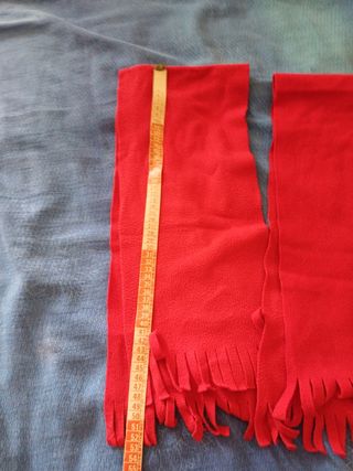 2 Sciarpe rosse in pile bambini 