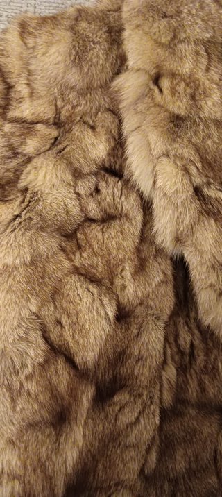 Chaquetón de piel natural de zorro