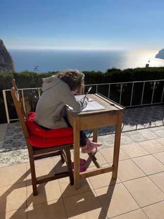 Mesa escuela vintage 1930