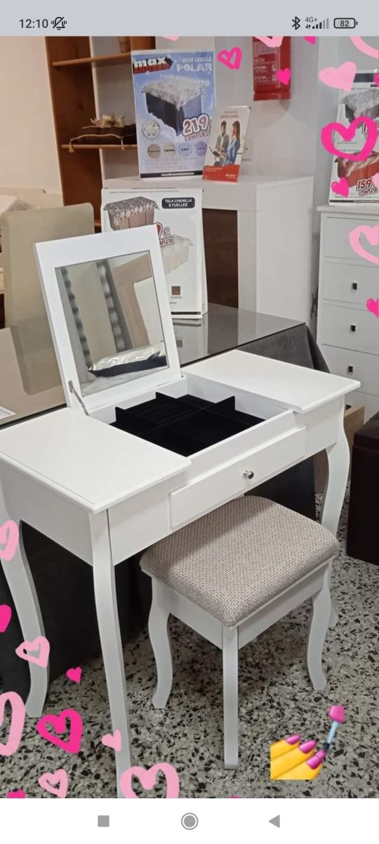 Tocador y taburete seminuevo