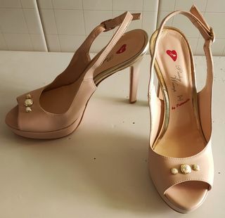 Sandaletto scamosciato rosa cipria n.37