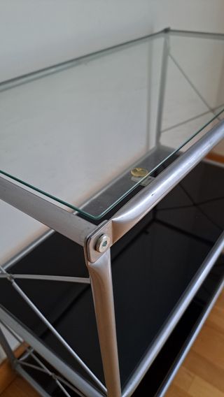 Estantería cristal y metal