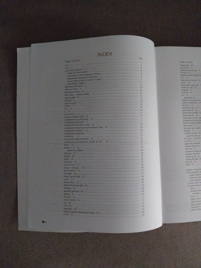 Pas i repàs, exercicis de llengua