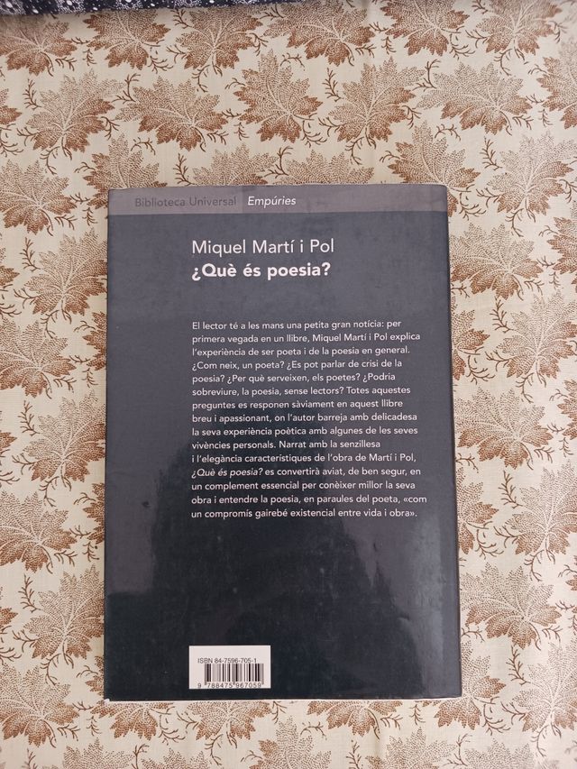 Miquel Martí i Pol ¿Què és poesia?