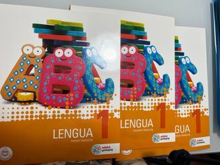 Libros de lengua 1° prim. Ed edebé. 3 libros