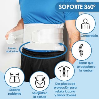 Faja lumbar con Soporte de Aluminio para Espalda